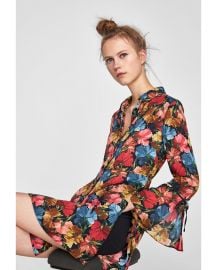 floral print jumpsuit dress multi at Zara